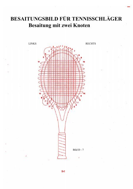 einziehen der quersaiten - TENNISman.de