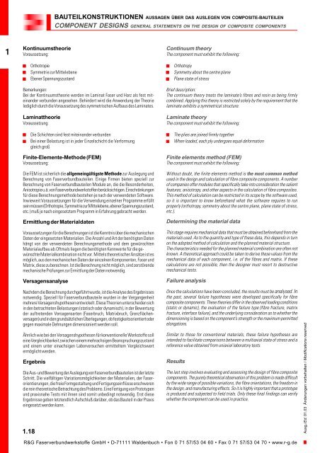 Grundlagen Epoxydharze - Kap. 1 Arbeitsanleitungen