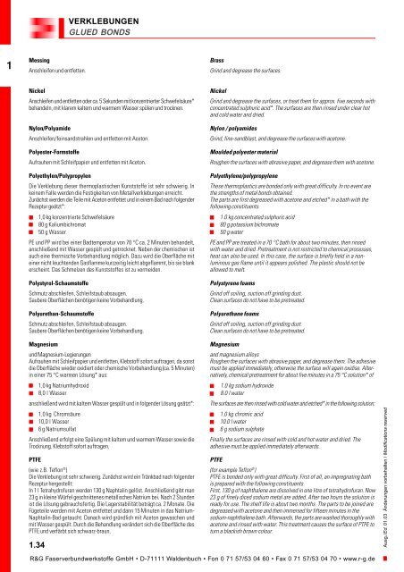 Grundlagen Epoxydharze - Kap. 1 Arbeitsanleitungen