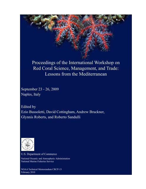 Proceedings of the International Workshop on Red ... - NODC - NOAA
