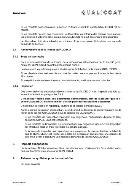 DIRECTIVES QUALICOAT