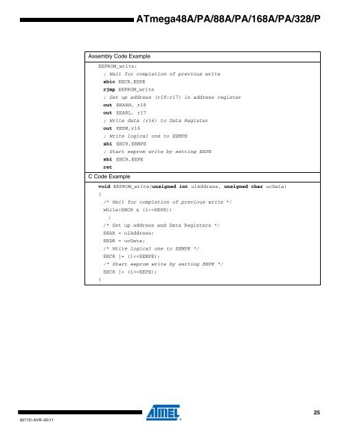 ATMega chip full datasheet - UCSD Department of Physics