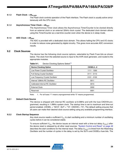 ATMega chip full datasheet - UCSD Department of Physics