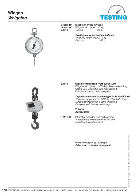 Wiegen Weighing