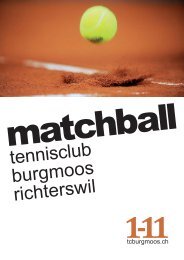 clubmeisterschaften. - Tennisclub Burgmoos Richterswil