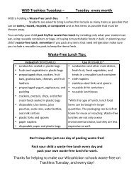 Waste-Free Lunch Tips - Wissahickon School District