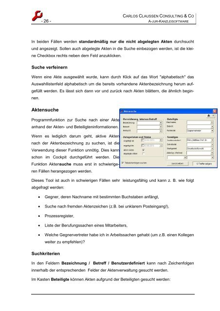 Teil 1: Grundfunktionen Dr. Joachim Granzow - a-Jur-Kanzleisoftware