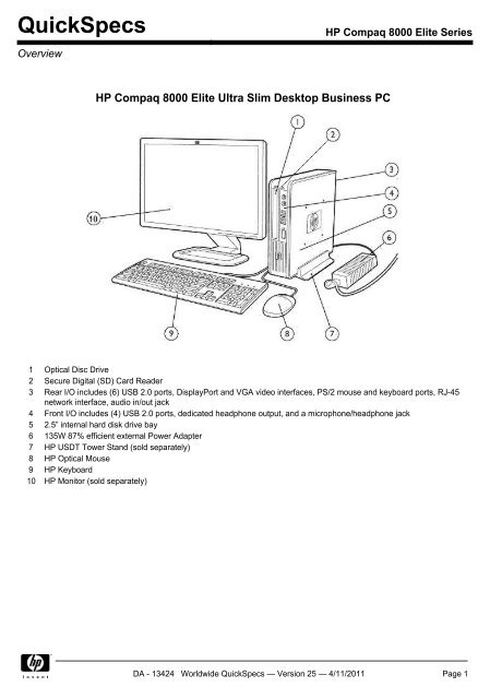 HP Compaq 8000 Elite Series - Domain Digital