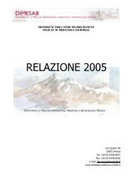 Relazione 2005 - Dipartimento di Medicina Sperimentale (DIMS)