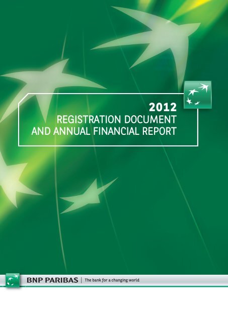 2012 Registration document and annual financial report - BNP Paribas