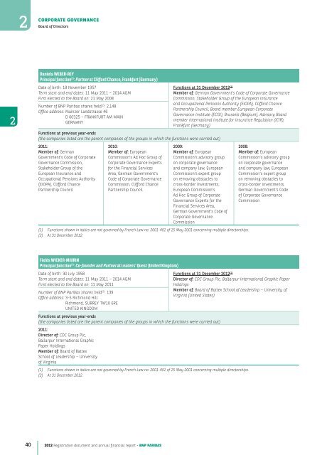 2012 Registration document and annual financial report - BNP Paribas