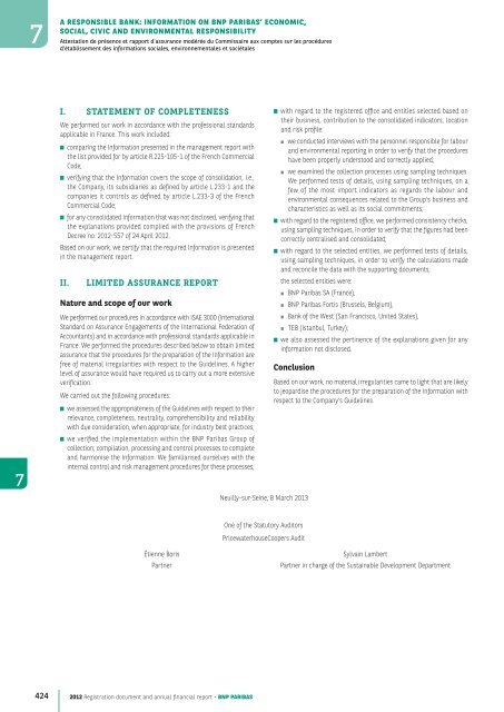 2012 Registration document and annual financial report - BNP Paribas