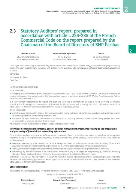 2012 Registration document and annual financial report - BNP Paribas