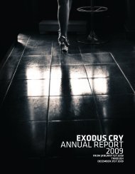 Exodus Cry Annual Report 2009