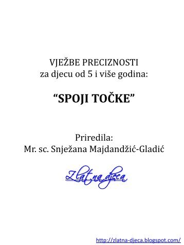 VjeÅ¾be preciznosti za djecu od 5 i viÅ¡e godina â Spoji toÄke