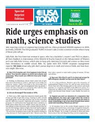 Ride urges emphasis on math, science studies