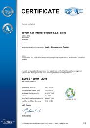 ISO TS 16949 Certificate of Conformity Bosch Mahle Turbo Systems