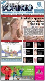 1 Brasileiros querem igreja catÃ³lica mais liberal - Jornal Domingo