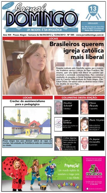 1 Brasileiros querem igreja catÃ³lica mais liberal - Jornal Domingo