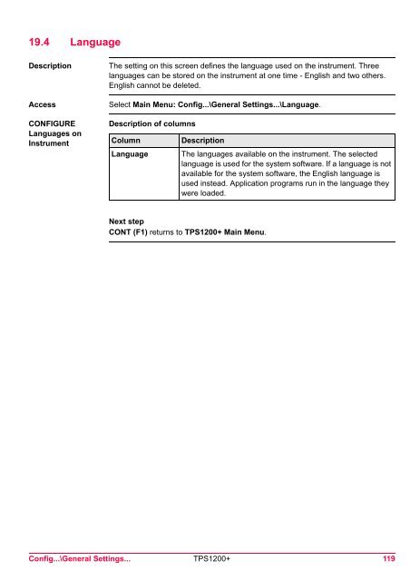 Leica TPS1200 System Field Manual