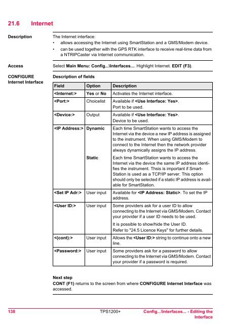 Leica TPS1200 System Field Manual