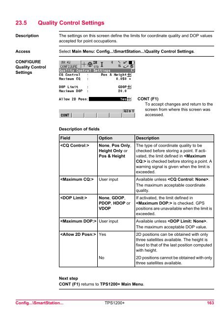 Leica TPS1200 System Field Manual