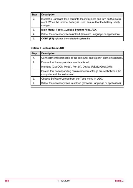 Leica TPS1200 System Field Manual