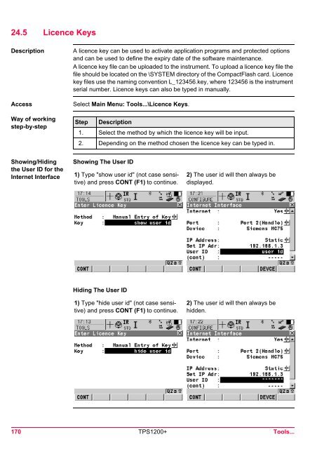 Leica TPS1200 System Field Manual