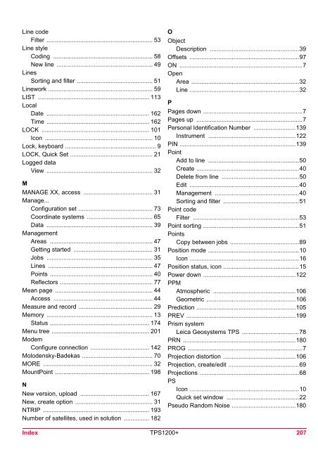 Leica TPS1200 System Field Manual