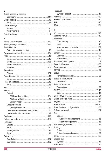 Leica TPS1200 System Field Manual