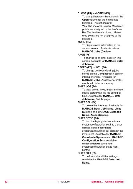 Leica TPS1200 System Field Manual