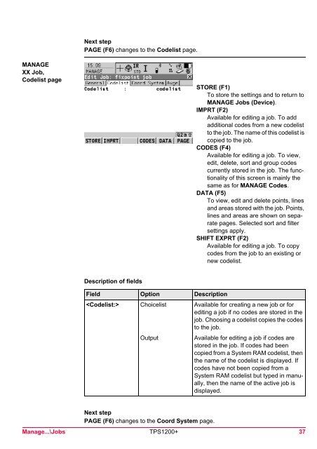 Leica TPS1200 System Field Manual