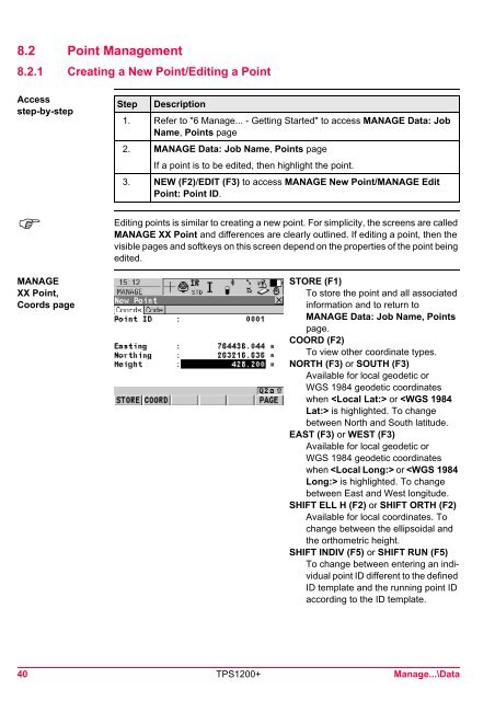 Leica TPS1200 System Field Manual