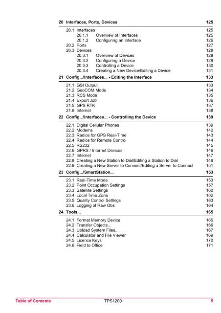 Leica TPS1200 System Field Manual