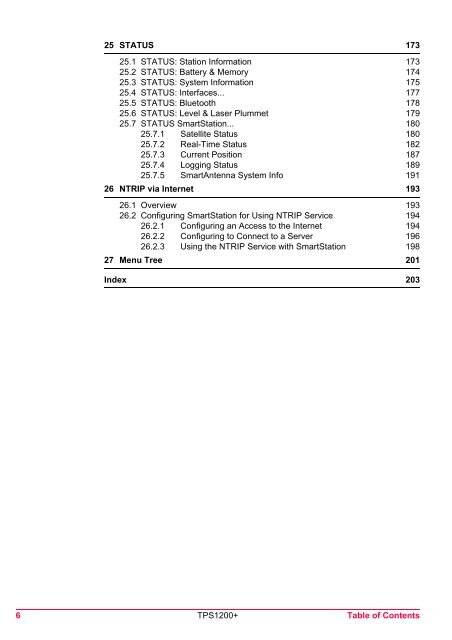 Leica TPS1200 System Field Manual