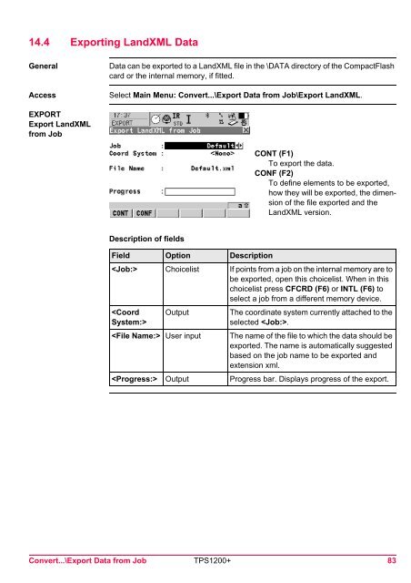 Leica TPS1200 System Field Manual