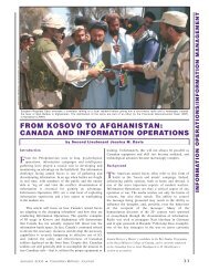 from kosovo to afghanistan: canada and information operations