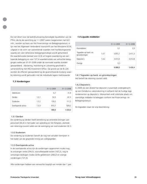 Jaarverslag 2009 - Protestantse Theologische Universiteit