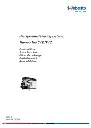 Thermo Top C / E / P / Z Heizsysteme / Heating systems