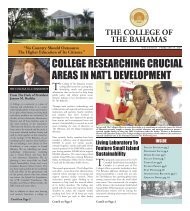 tion In The Bahamas Cont'd from Page 6 - The College of The ...