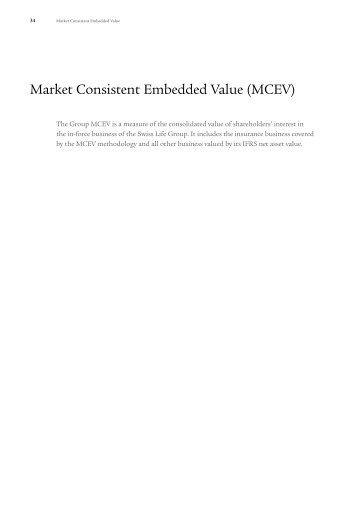 Market Consistent Embedded Value (MCEV) - Swiss Life - Online ...