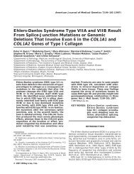 Ehlers-Danlos syndrome type VIIA and VIIB result from ... - Pathology