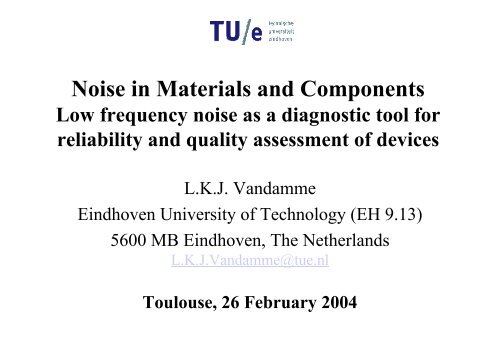 Low frequency noise \(1/f and RTS\) in submicron MOSFETs - Free