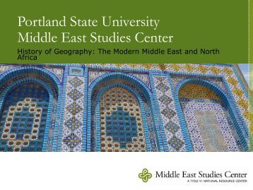 PowerPoint Slides for this lesson - Middle East Studies Center