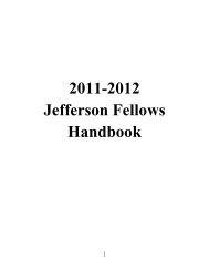 2011-2012 Jefferson Fellows Handbook - Jefferson Scholars ...