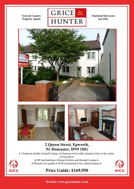 Price Guide: £169950 2 Queen Street, Epworth, Nr ... - Grice & Hunter