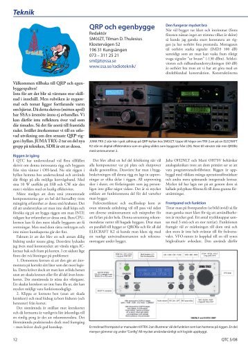 QRP och egenbygge Teknik - SM0JZT