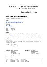 Bericht Master-Thesis