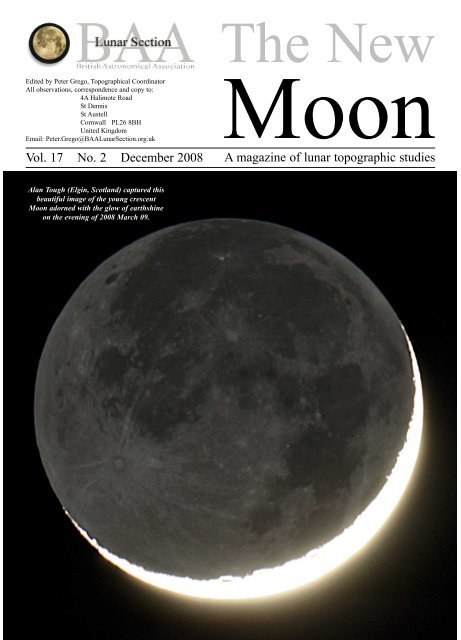 A magazine of lunar topographic studies Vol. 17 No. 2 December 2008