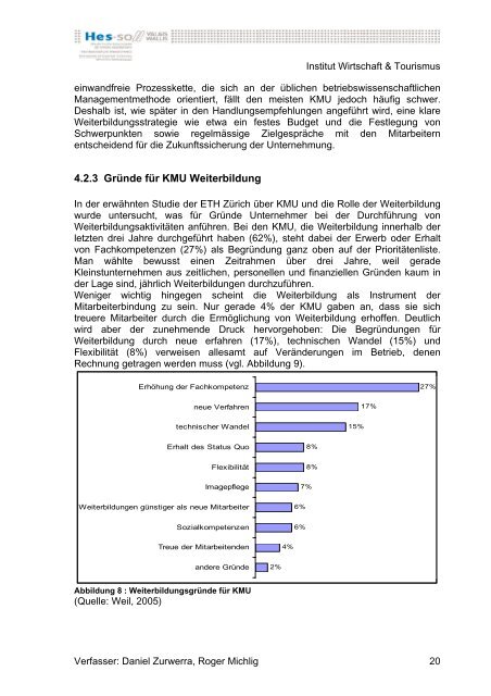 Studie Wirtschaftstag Oberwallis 07 Weiterbildung als Erfolgsfaktor ...